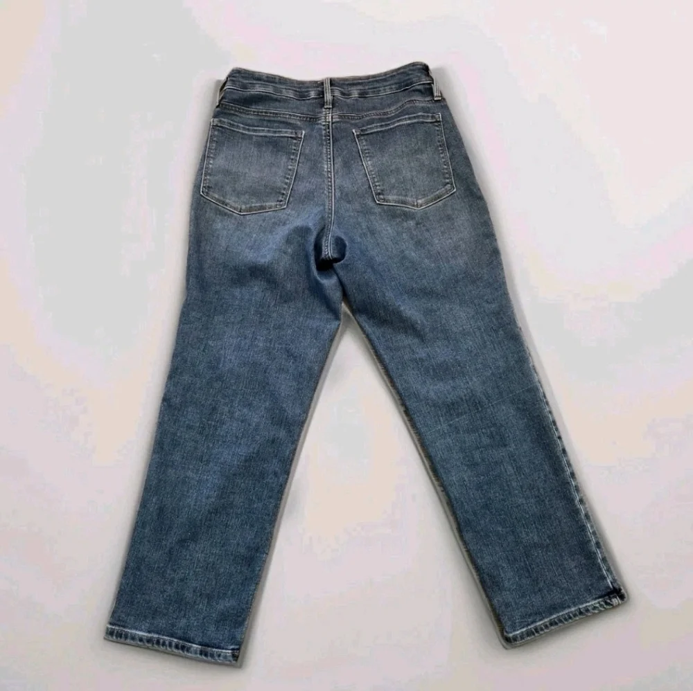 Athleta Sculptek Slim Straight Crop Jeans Women’s 8 Dark Wash - Picture 2 of 8
